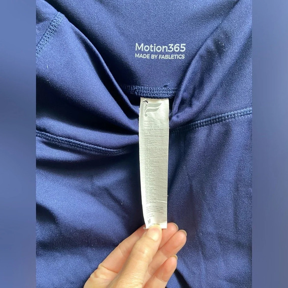 Fabletics Motion365 blue high waist  leggings Sz M - Picture 6 of 9